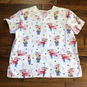 Strawberry Shortcake Scrub Top XL